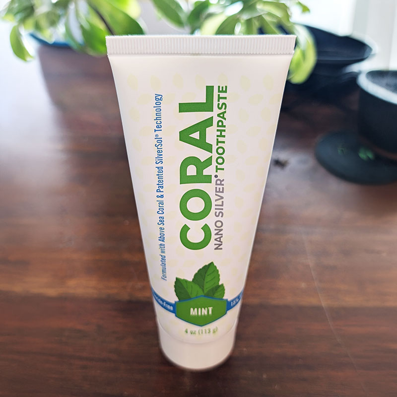 Coral Toothpaste, Nano Silver, Mint, 4oz