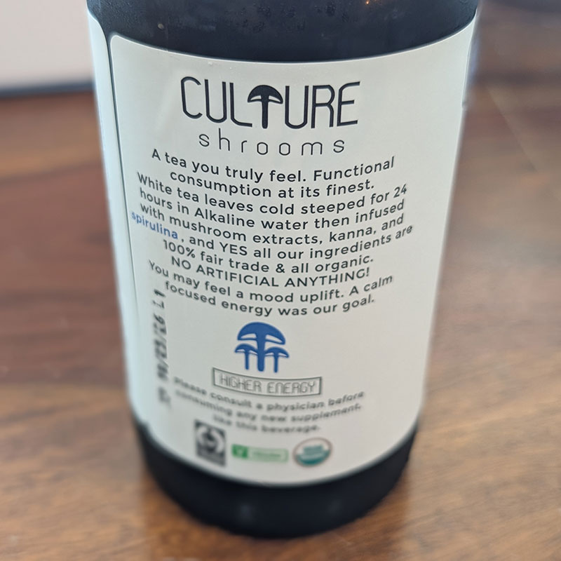 Culture Shrooms, Mushroom Iced Tea